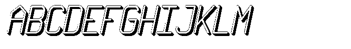 Qila Mono Shadow Italic Font UPPERCASE