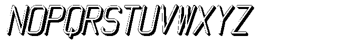 Qila Mono Shadow Italic Font UPPERCASE