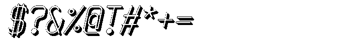 Qila Mono Shadow Light Italic Font OTHER CHARS