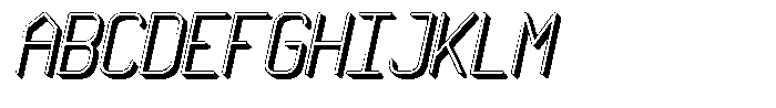Qila Mono Shadow Light Italic Font UPPERCASE