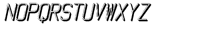 Qila Mono Shadow Light Italic Font UPPERCASE