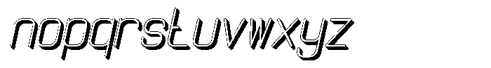 Qila Mono Shadow Light Italic Font LOWERCASE