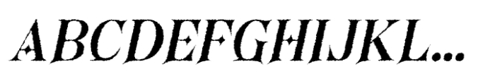 Qilavoen Fangem Distort Italic Font UPPERCASE