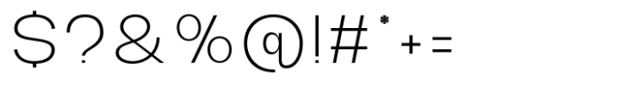 Qioba Extralight Font OTHER CHARS