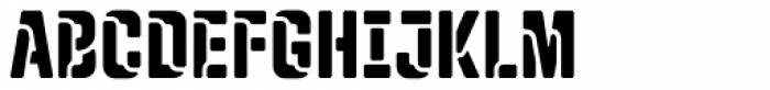 Qiproko Stencil Narrow Font UPPERCASE