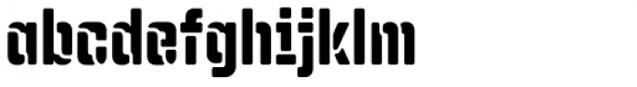 Qiproko Stencil Narrow Font LOWERCASE