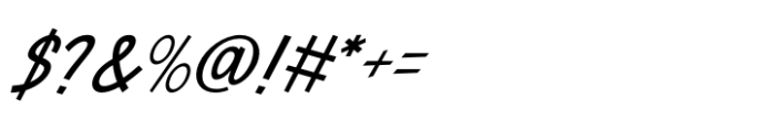 Qisplay Anakia Italic Font OTHER CHARS