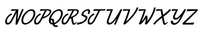 Qisplay Anakia Italic Font UPPERCASE