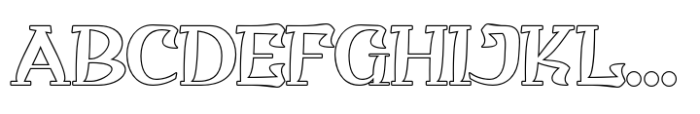 Qituen Outline Font UPPERCASE