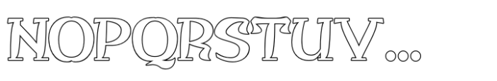 Qituen Outline Font UPPERCASE