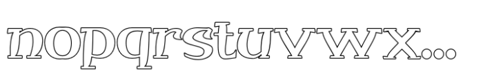 Qituen Outline Font LOWERCASE