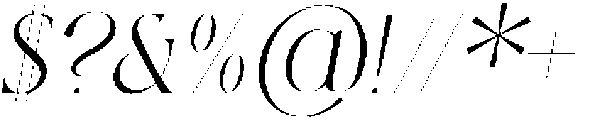 Qlaxe Serif Extra Light Italic otf (200) Font OTHER CHARS