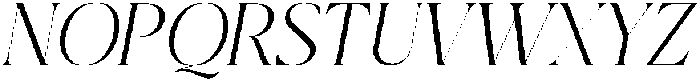 Qlaxe Serif Extra Light Italic otf (200) Font UPPERCASE