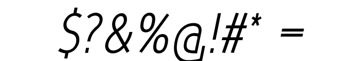 Qlarendon Condensed Italic Font OTHER CHARS