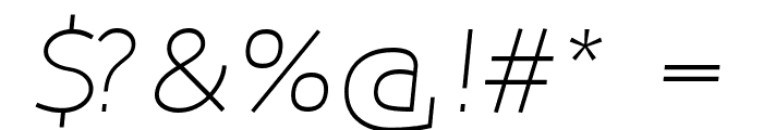 Qlarendon Light Italic Font OTHER CHARS