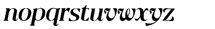 Qlaxe Serif Black Italic Font LOWERCASE