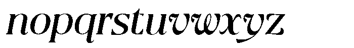 Qlaxe Serif Bold Italic Font LOWERCASE