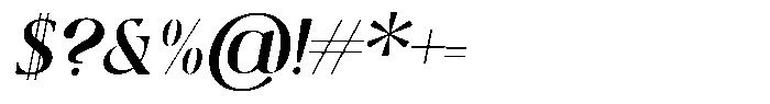 Qlaxe Serif Extra Bold Italic Font OTHER CHARS