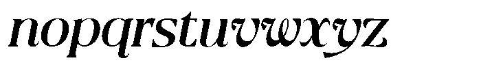 Qlaxe Serif Extra Bold Italic Font LOWERCASE