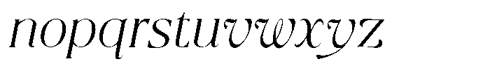 Qlaxe Serif Light Italic Font LOWERCASE