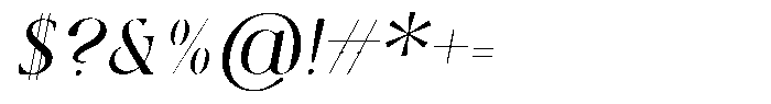 Qlaxe Serif Medium Italic Font OTHER CHARS