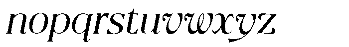 Qlaxe Serif Medium Italic Font LOWERCASE