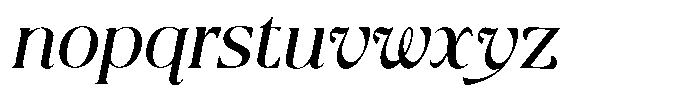 Qlaxe Serif Semi Bold Italic Font LOWERCASE