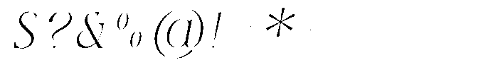 Qlaxe Serif Thin Italic Font OTHER CHARS