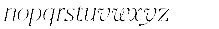 Qlaxe Serif Thin Italic Font LOWERCASE