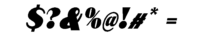 Qorvyn Black Condensed Italic Font OTHER CHARS