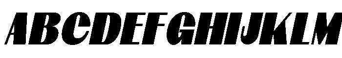 Qorvyn Black Condensed Italic Font UPPERCASE
