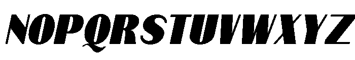 Qorvyn Black Condensed Italic Font UPPERCASE