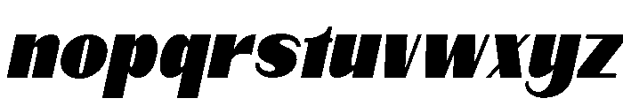 Qorvyn Black Condensed Italic Font LOWERCASE