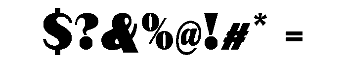 Qorvyn Black Condensed Font OTHER CHARS