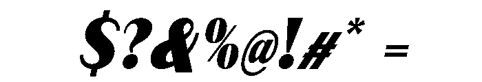Qorvyn Bold Condensed Italic Font OTHER CHARS