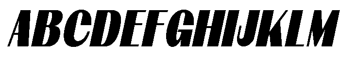 Qorvyn Bold Condensed Italic Font UPPERCASE