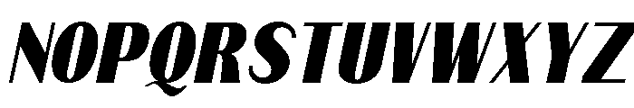 Qorvyn Bold Condensed Italic Font UPPERCASE