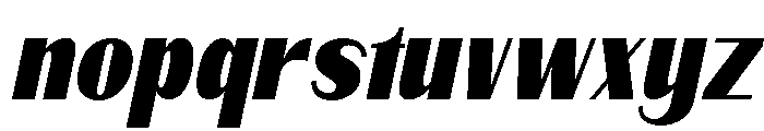 Qorvyn Bold Condensed Italic Font LOWERCASE