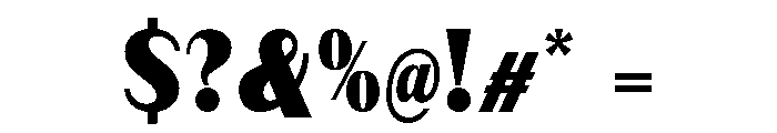 Qorvyn Bold Condensed Font OTHER CHARS