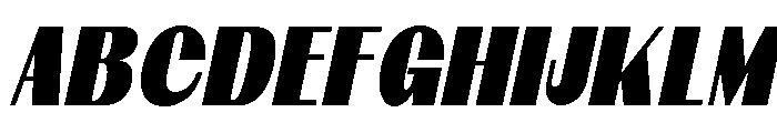 Qorvyn ExtBd Cond Ita Font UPPERCASE