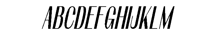 Qorvyn ExtLt Cond Ita Font UPPERCASE