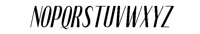 Qorvyn ExtLt Cond Ita Font UPPERCASE