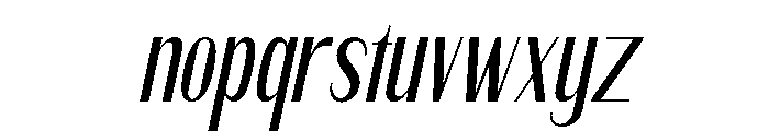 Qorvyn ExtLt Cond Ita Font LOWERCASE