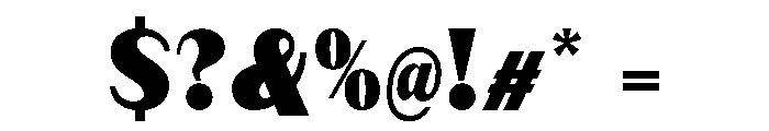 Qorvyn Extra Bold Condensed Font OTHER CHARS