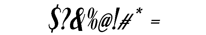 Qorvyn Light Condensed Italic Font OTHER CHARS