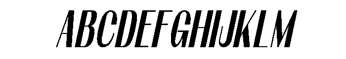 Qorvyn Light Condensed Italic Font UPPERCASE