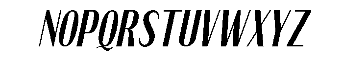 Qorvyn Light Condensed Italic Font UPPERCASE