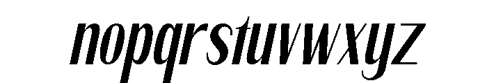 Qorvyn Light Condensed Italic Font LOWERCASE