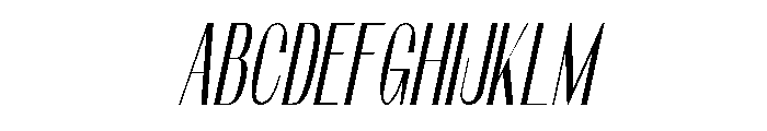 Qorvyn Thin Condensed Italic Font UPPERCASE