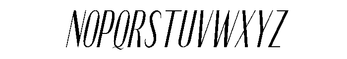 Qorvyn Thin Condensed Italic Font UPPERCASE